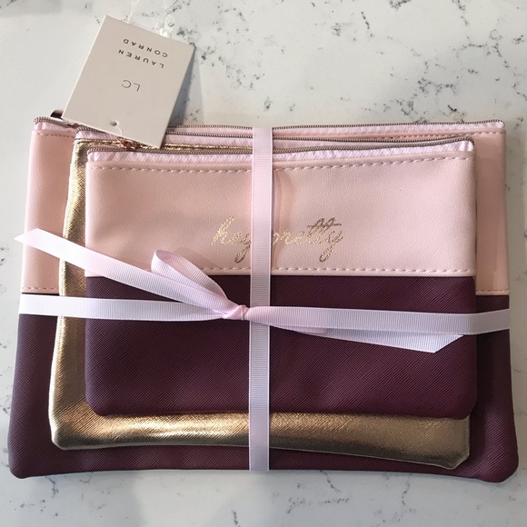 LC Lauren Conrad 3 piece Cosmetic Bag Set - Picture 2 of 6